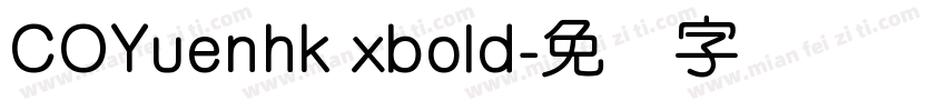 COYuenhk xbold字体转换